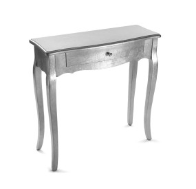 CAGLIARI ENTRANCE TABLE IN SILVER WOOD 80x30cm VERSA