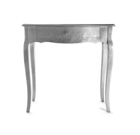 CAGLIARI ENTRANCE TABLE IN SILVER WOOD 80x30cm VERSA