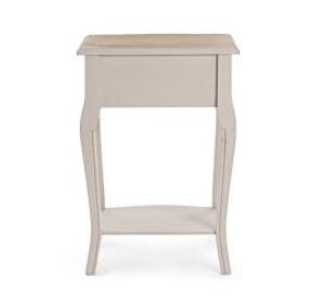 CLARISSE 1 DRAWER BEDSIDE TABLE IN BIZZOTTO WHITE WOOD