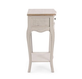 CLARISSE 1 DRAWER BEDSIDE TABLE IN BIZZOTTO WHITE WOOD