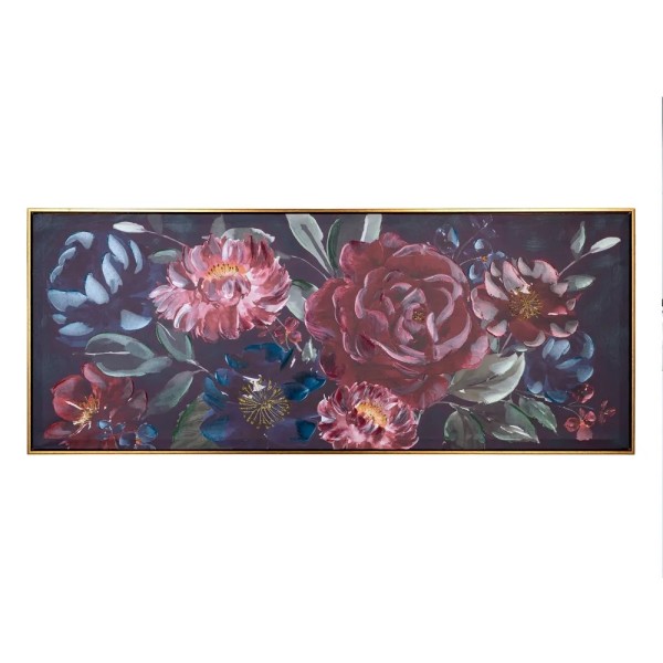 QUADRO DIPINTO CANVAS FIORI 135x55cm