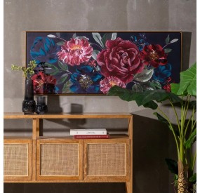 QUADRO DIPINTO CANVAS FIORI 135x55cm