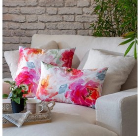 FLORAL CUSHION TEXTILE FABRIC 45x45cm