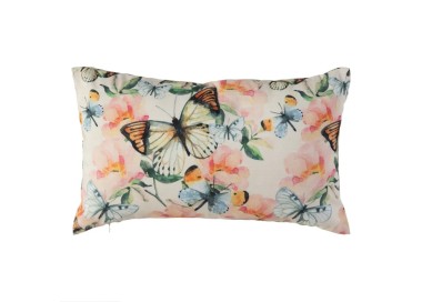 BUTTERFLY CUSHION TEXTILE FABRIC 50x30cm