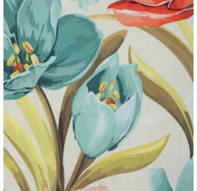 TULIPS CUSHION TEXTILE FABRIC 45x45cm