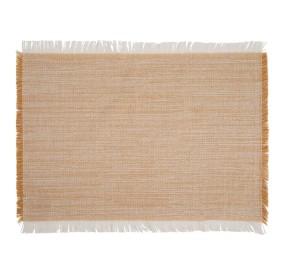 BREAKFAST PLACEMAT WITH BEIGE FRINGE 46x33cm