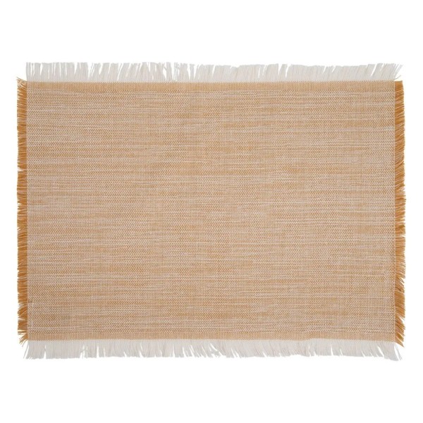 BREAKFAST PLACEMAT WITH BEIGE FRINGE 46x33cm