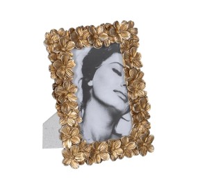 GOLD FLOWERS PHOTO FRAME 10x15cm