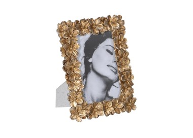 GOLD FLOWERS PHOTO FRAME 10x15cm