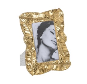 LARGE GOLD LEAVES PHOTO FRAME 10x15cm