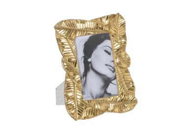 LARGE GOLD LEAVES PHOTO FRAME 10x15cm