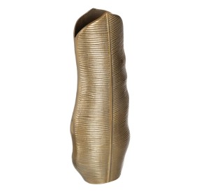 GOLD LEAF METAL VASE H51cm