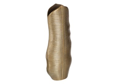 GOLD LEAF METAL VASE H51cm