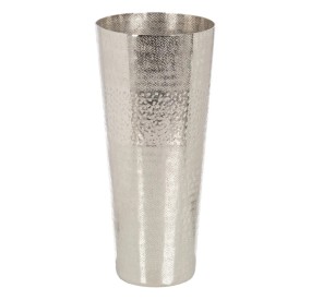 SILVER LEAF METAL VASE H43cm