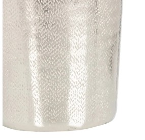 SILVER LEAF METAL VASE H43cm