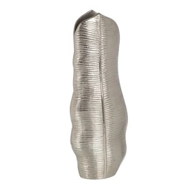 SILVER LEAF METAL VASE H44cm