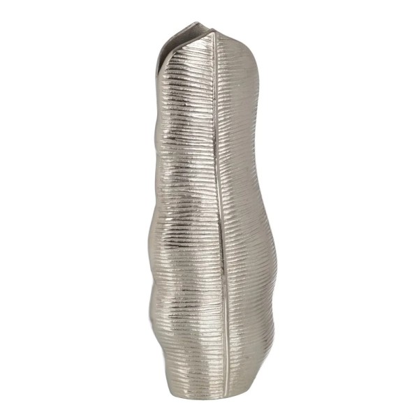 SILVER LEAF METAL VASE H44cm