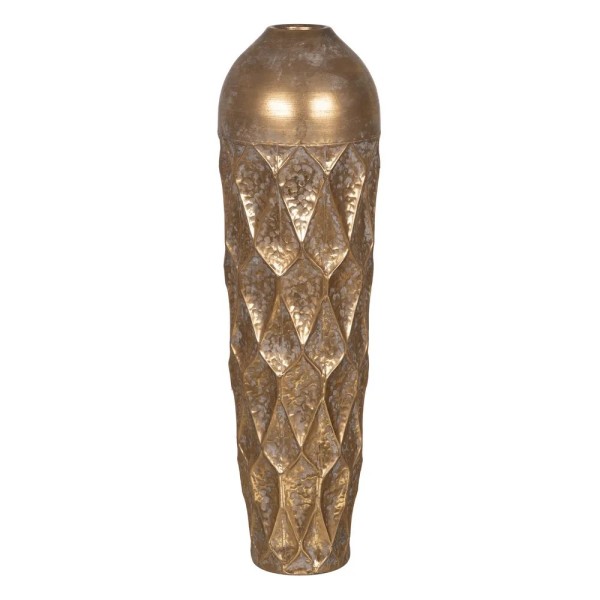 GOLD METAL VASE H85cm