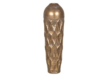 GOLD METAL VASE H85cm