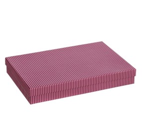 SCATOLA 6 COMPARTIMENTI LINEA GRANATO ROSA 39x26cm