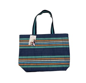 BLUBERRY SUMMER BEACH BAG WITH ZIP CLOSURE