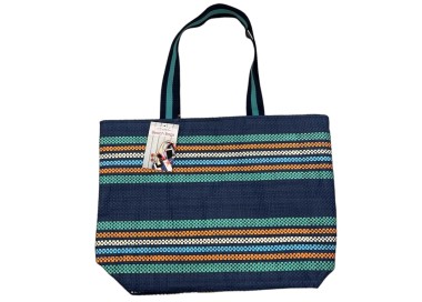 BLUBERRY SUMMER BEACH BAG WITH ZIP CLOSURE