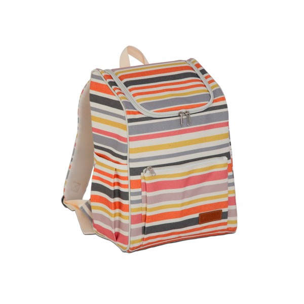 STRIPED THERMAL BACKPACK IN FABRIC 16LT