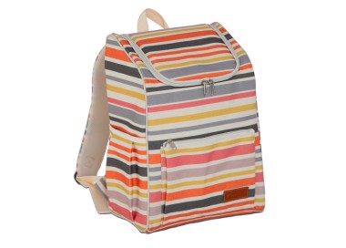 STRIPED THERMAL BACKPACK IN FABRIC 16LT