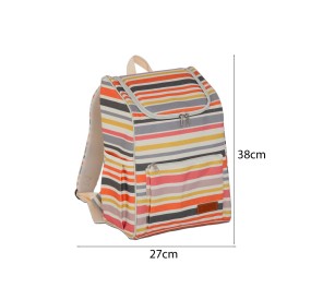 STRIPED THERMAL BACKPACK IN FABRIC 16LT