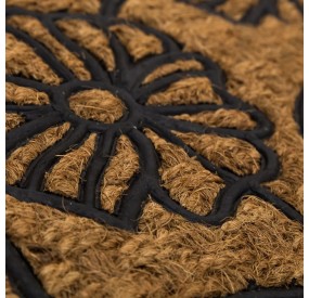 FLOWERS DOORMAT IN COCONUT FIBER AND RUBBER 60x40cm