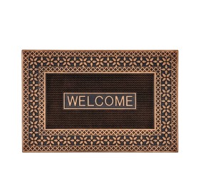 GOLD WELCOME RUBBER DOORMAT 60x40cm