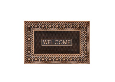 GOLD WELCOME RUBBER DOORMAT 60x40cm