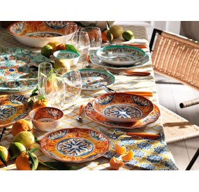 BRANDANI SEA WATER MELAMINE DINNER PLATE