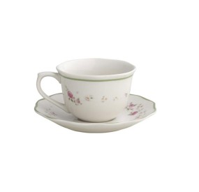 SET OF 2 GRANDMOTHER PINK TEA CUPS IN PORCELAIN