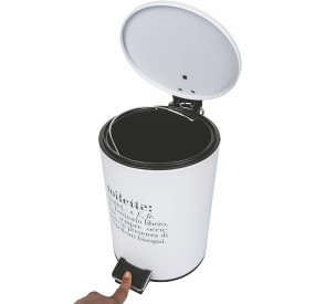 WHITE BATHROOM TOILET WASTE BIN