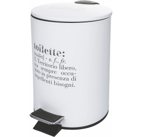 WHITE BATHROOM TOILET WASTE BIN