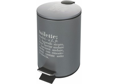 GRAY BATHROOM TOILET WASTE BIN