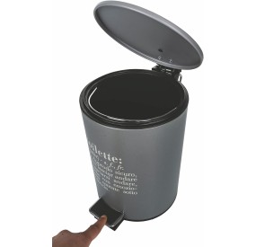 GRAY BATHROOM TOILET WASTE BIN