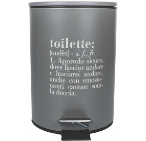 GRAY BATHROOM TOILET WASTE BIN