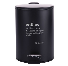 BLACK BATHROOM TOILET WASTE BIN