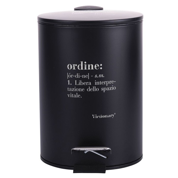 BLACK BATHROOM TOILET WASTE BIN