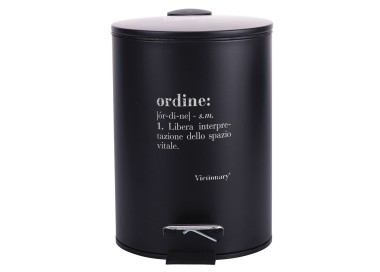 BLACK BATHROOM TOILET WASTE BIN