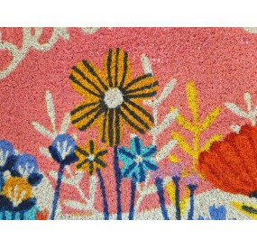 BRANDANI FLOWERS DOORMAT IN COCONUT FIBER 45x75cm