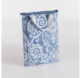 SET OF SHEETS + DOUBLE PILLOWCASES PASLEY - BLUE COLOR 100% COTTON