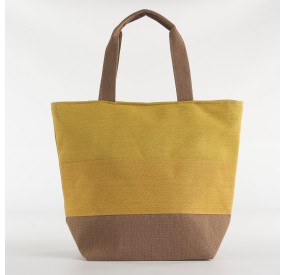 CLASSIC SUMMER BEACH BAG WITH ZIP CLOSURE