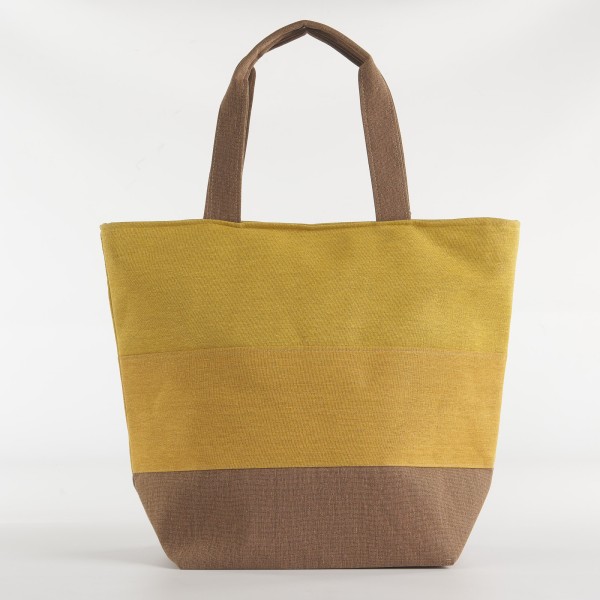 CLASSIC SUMMER BEACH BAG WITH ZIP CLOSURE