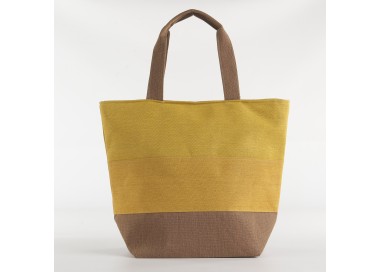 CLASSIC SUMMER BEACH BAG WITH ZIP CLOSURE