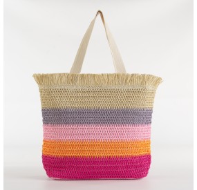 STRONG SUMMER BEACH BAG WITH ZIP CLOSURE