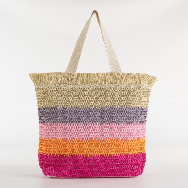 STRONG SUMMER BEACH BAG WITH ZIP CLOSURE