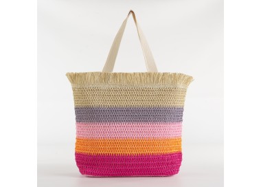 STRONG SUMMER BEACH BAG WITH ZIP CLOSURE